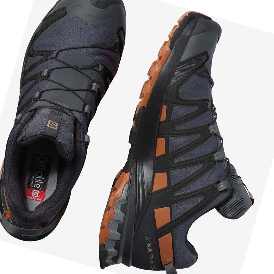 Salomon XA PRO 3D V8 GORE-TEX WIDE Trail Futócipő Férfi Fekete | HU 2088TCE